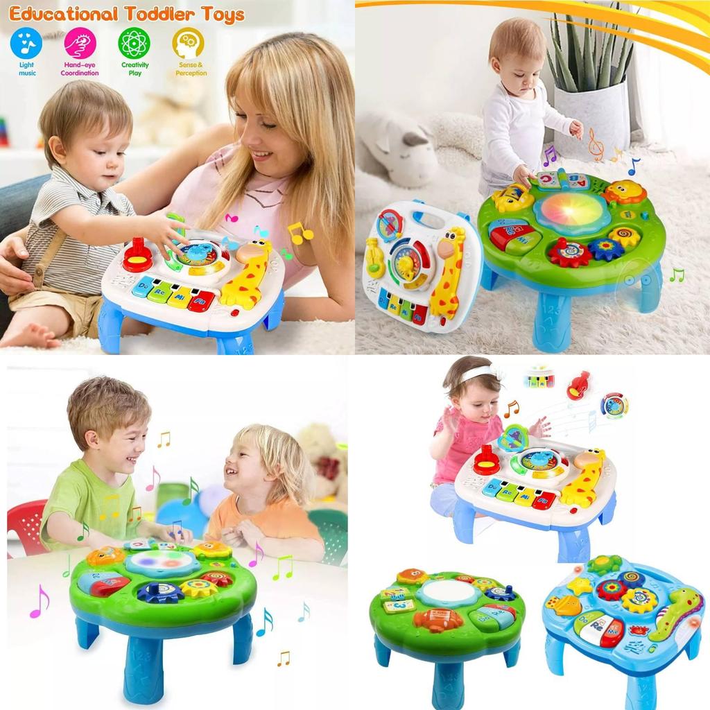 Colorful Ocean Animal Learning Table For Toddlers With Music And Lights For Fun Playtime