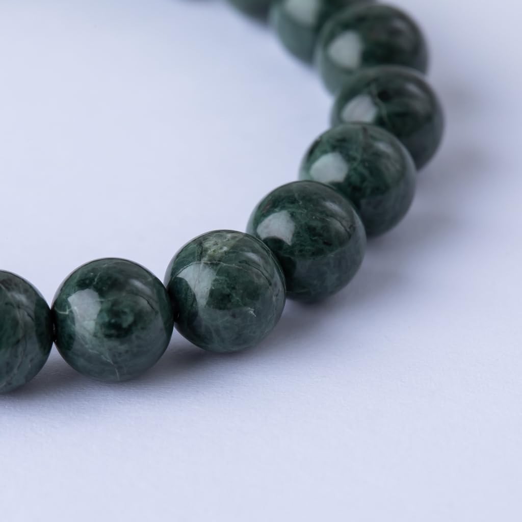 16cm Itoigawa Natural Jadeite Dark Japanese National Jomon Power Stone Jadeite Workshop Special Paulownia Wood Quality Guarantee ABR0885 (8mm beads,