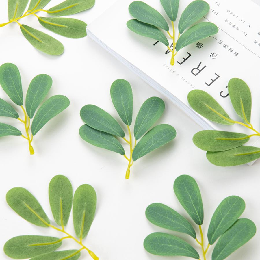 40/80pcs Artificial Flowers Silk Peanut Leaves Fake Plants Diy Candy Box Wedding Festival Wreath Accessories Home Room Decoratio