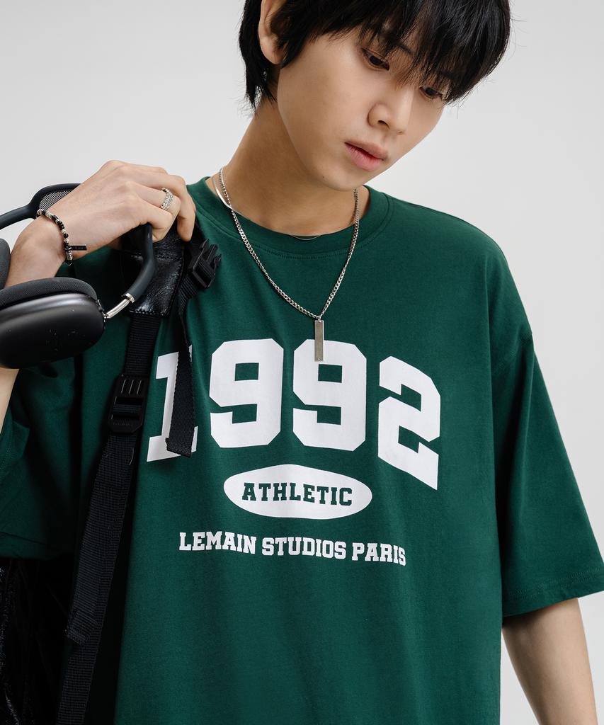 LEMAIN SECOND 1992 Arch Logo Oversized Short Sleeve T-Shirt [Green] (Type B)
