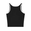 Fila Original Series Letter Round Neck Sleeveless Pullover Vest Women Tops Black F11W429116FBK