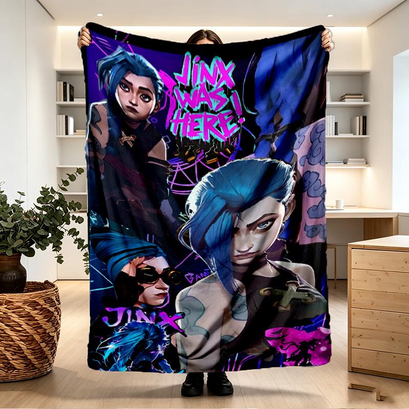 Jinx Print Blanket - Soft & Comfortable, for Bedroom, Travel, Sofa, Home Decoration - Birthday Christmas Gift for Friend