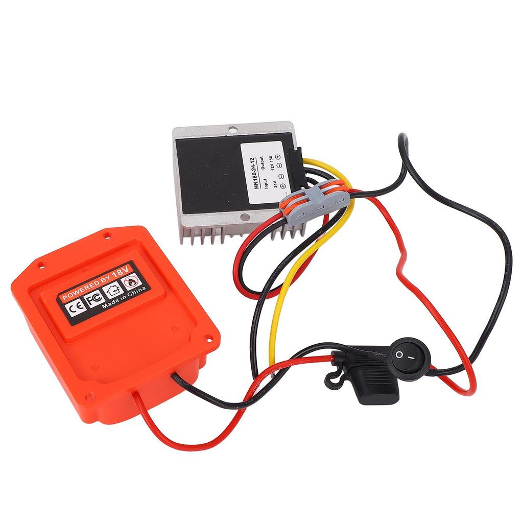 Voltage Reducer 18V To 12V 15Amp 180W Transformer Regulator DC Power Converter with Fusing Switch
