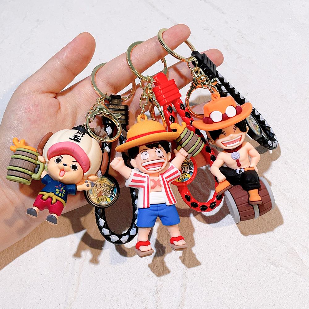 50Styles ONE PIECE Themed Keychain Cute Luffy, Roronoa Zoro, Silicone Toy Doll Key Chain Backpack Decor Small Gifts for Friends