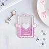 1Pcs Cute Acrylic Kpop Pocard Holder Angel Wing Design Star Keychain For Fans Po Collection Id Card Display Bag Pendant