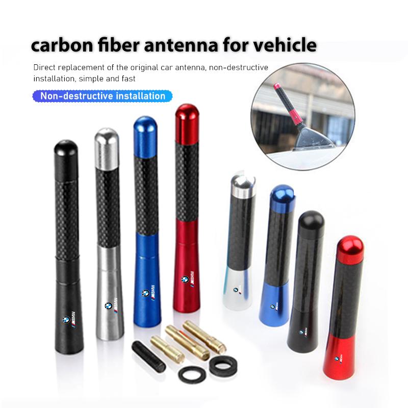 Carbon Fiber Car Short Antena Radio FM Metal Receive Accessories For BMW M3 M5 X3 E93 F10 F20 F30 F40 F15 F25 F26 F31 F49 F86