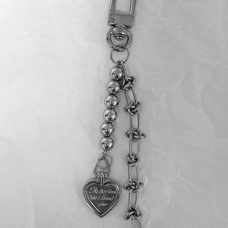 

PinOf Heart keyring Silver
