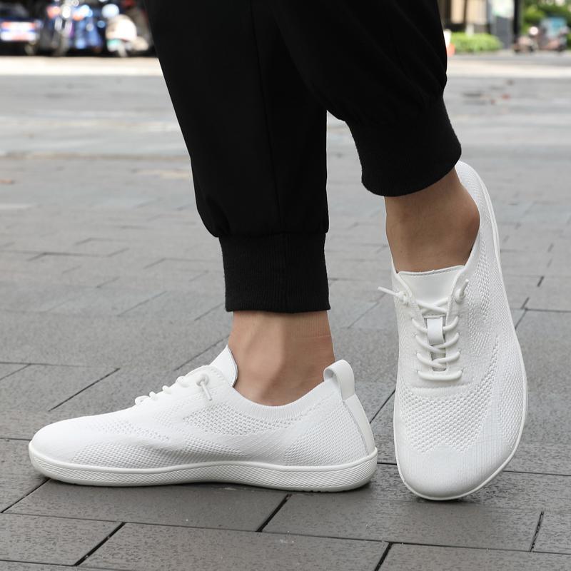 Fashion Summer Minimalist Men Shoes Soft Bottom Training Flat Bottom Mesh Wide Head Shoes Breathable Couple Casual Sneakers Tenis Homem