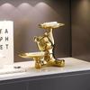 Ceramic Electroplated Bear Figurine Cute Animal Decor Statue Gift Box Storage Jewelry Holder Home Office Desk Wedding Ornament
