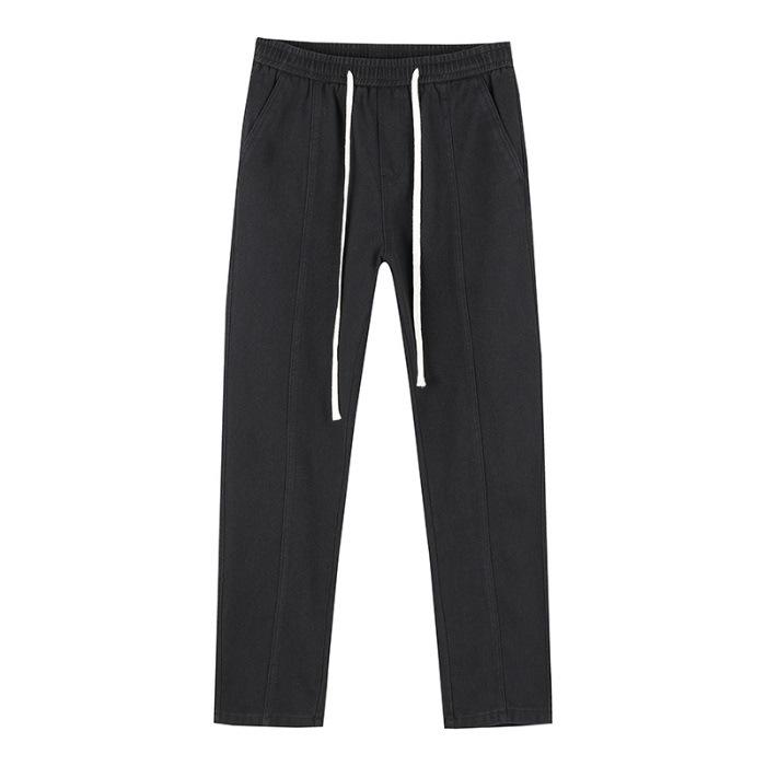 

Повседневные свободные джинсы с широкими штанинами, мужские ретро брюки прямого кроя, хлопковые брюки на кулиске до пола 4XL