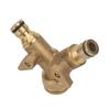 Brass 1/2" To 3/4" Female Thread Y Shape Ball Valve Two Way Water Splitter Garden Tap Quick Connector Irrigation Valve 1Pc
