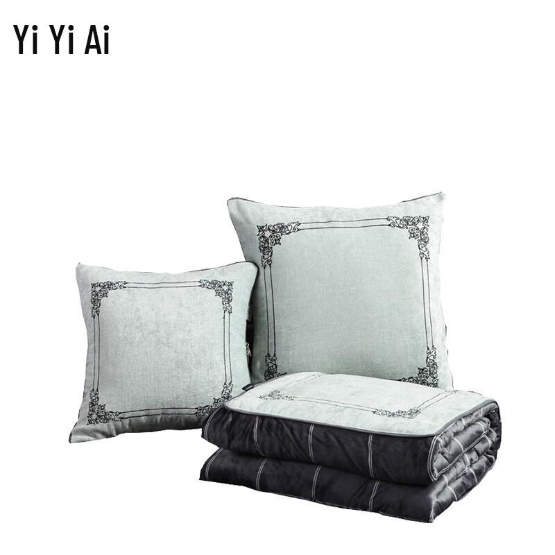 Yiyiai Chenille Embroidered Pillow Quilt