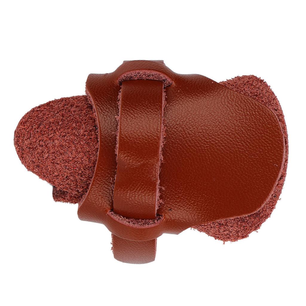 Archery Thumb Guard Thumb Ring Sheepskin Soft General for Training Traditional Hunting Bow Recurve Bow Brown