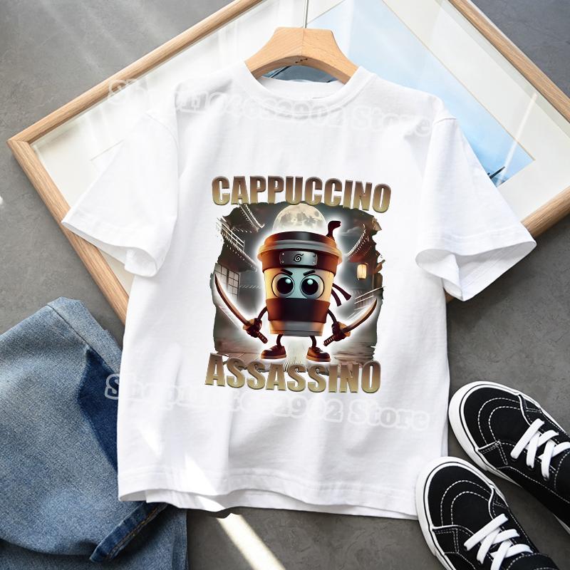 Italian Brainrot Kids Clothes Boys Girls T-shirts Tung Tungtung Sahur Cotton Tee Telala Funny Shark Summer Child Tops Party Gift