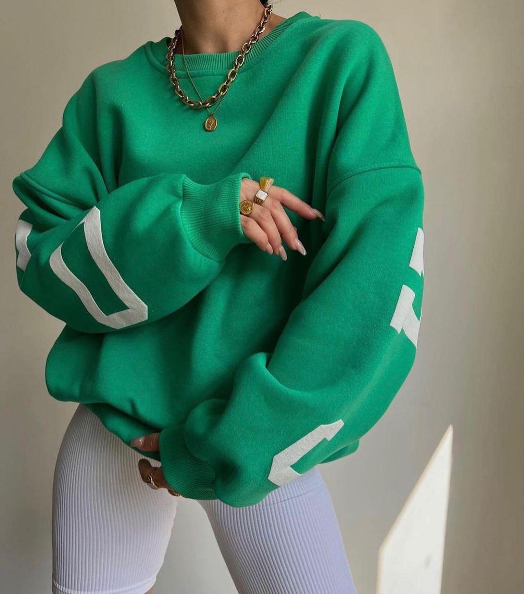 

2024 Wild Berry Russian Women s Fashion Thick Print Long Sleeve Khaki Hoodie XL темно-зеленого