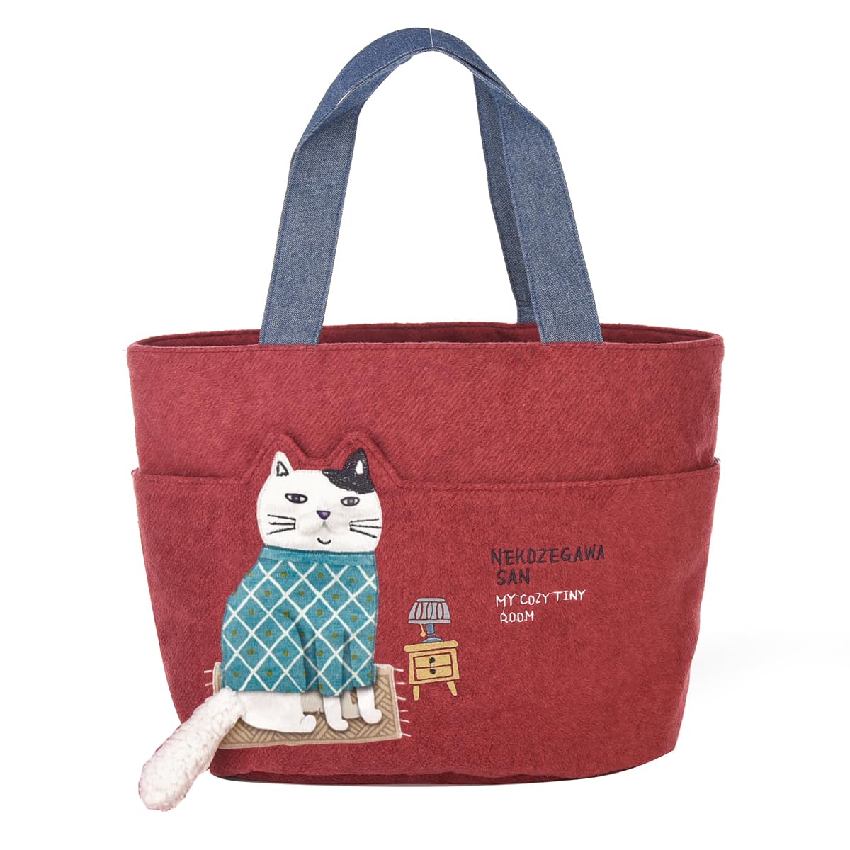 

Kusguru Japan Fleece Basket Tote Bag, Women s, Red