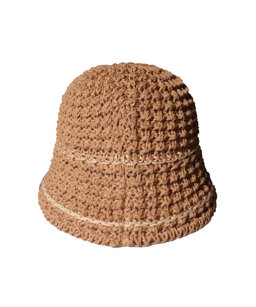 Seullipiseullib Line Minimal Brown Bucket Hat