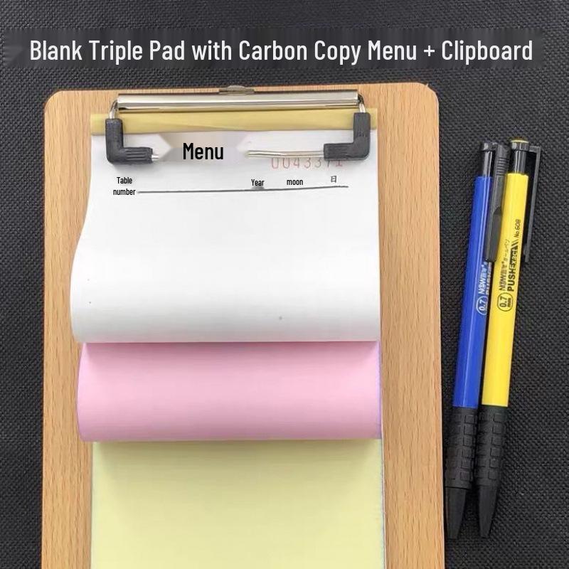 Single-Ply Menu Drink List with Custom Order Forms for Restaurants, Hotels, Catering, and Barbecues – Free Shipping Included
