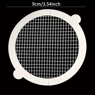10pcs Shower Drain Hair Catcher Anti-Clog Mesh Filter and Adhesive Easy Installation, Round Drains, Shower Hair Stopper and Mesh Filter Sticker