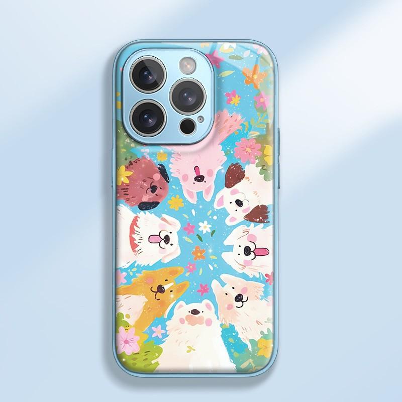 For Apple 16 Promax New Year Women's Model for IPhone Mobile Phone Case 15 Onlookers Dog 14pm Hydrogel Shell