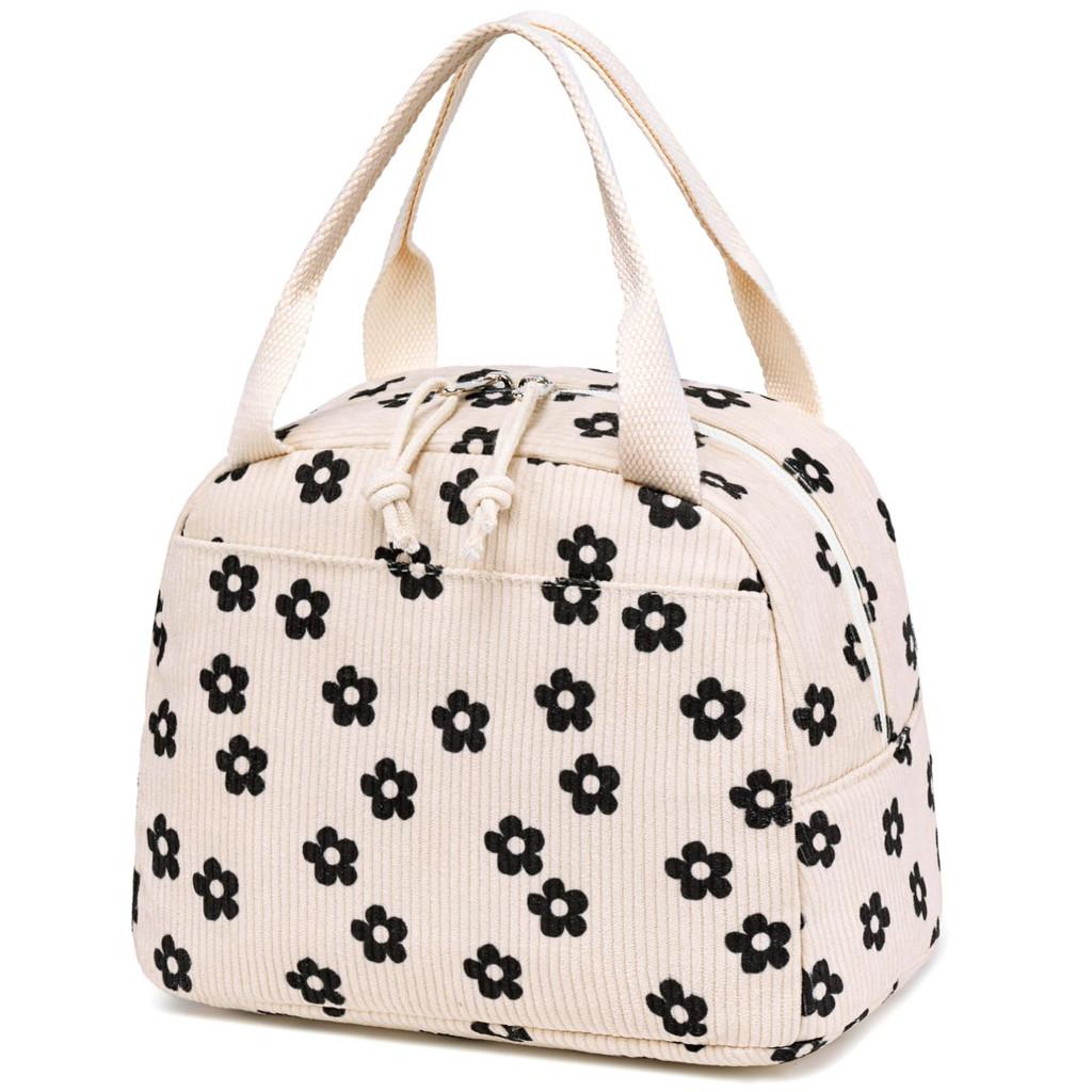 Strawberry Lunch Flower Cooler Bag Breathable Women Outdoor Commuting Office