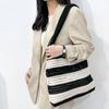 Knitted Shoulder Bags for Women Hollow Woven Crochet Bag Knitting Handbags Large Capacity Shopping Tote