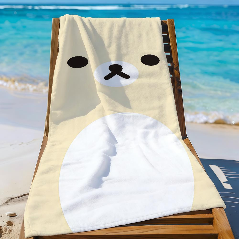 

Cartoon Cute R-Rilakkuma-S Cute Towel Sports Quick Dry Travel Camping Gear Sandproof Soft Light Large Beach Towel W30*H60(CM)