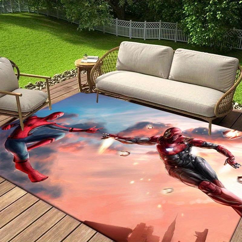

1pc Spider-Man Pattern Area Rug Soft Flannel Floor Mat for Living Room, Bedroom, Kitchen, Sofa Coffee Table Floor Mat, Machine Washable 60cm by 90cm