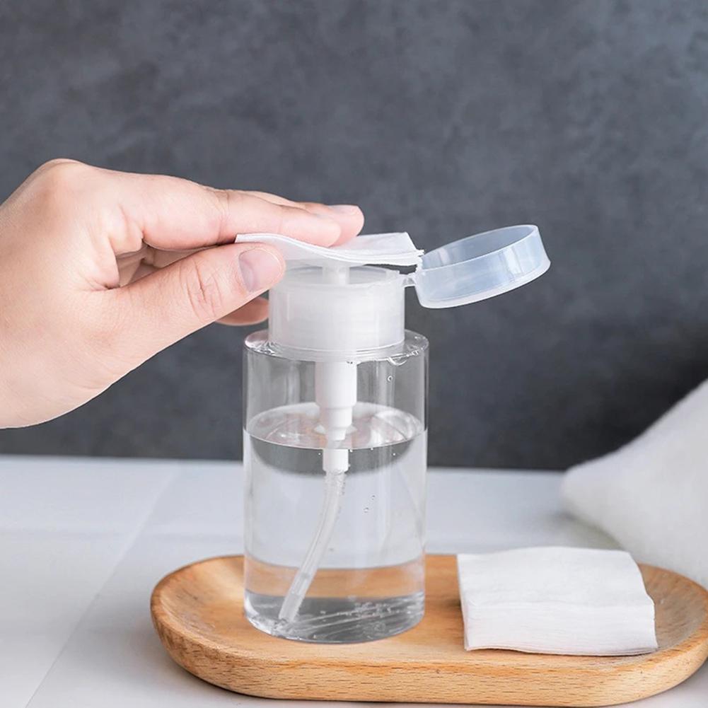 Bottle Storage Bottle Liquids 100ml/150ml/200ml Capacity Empty Pump PETG+PP Material For Nail Polish Remover Clear