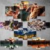 Kein Rahmen Modulares 5-teiliges ATTACK ON TITAN Poster Leinwandbild Anime-Charaktere Druckbild Wohnzimmer Heimdekoration Wandkunst