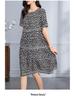 Mid-Length Silk Dress with Polka Dot Print