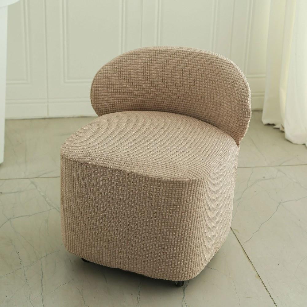 Jacquard Pattern Mushroom Stool Cover Slipcovers Washable Low Stool Protective Case Elastic Anti-dust