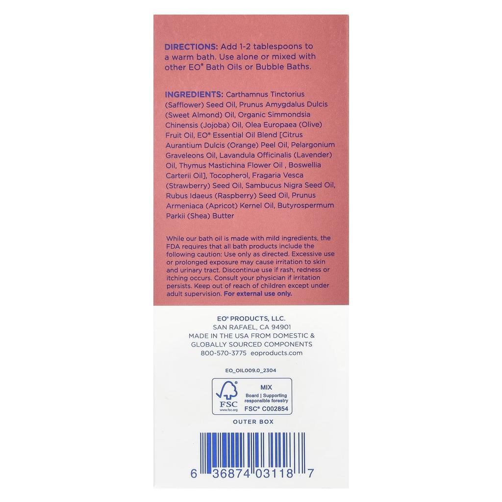 Warm Embrace Bath Oil, Balancing Rose Geranium, 118 Ml (4 Fl Oz)