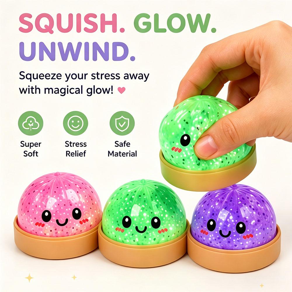 Raviolo Squishy Glow In The Dark Cibo Finto Morbido a Lenta Risalita Spremibile Anti Stress Gadget per Feste Sorpresa Riempimento Sacchetti Regalo