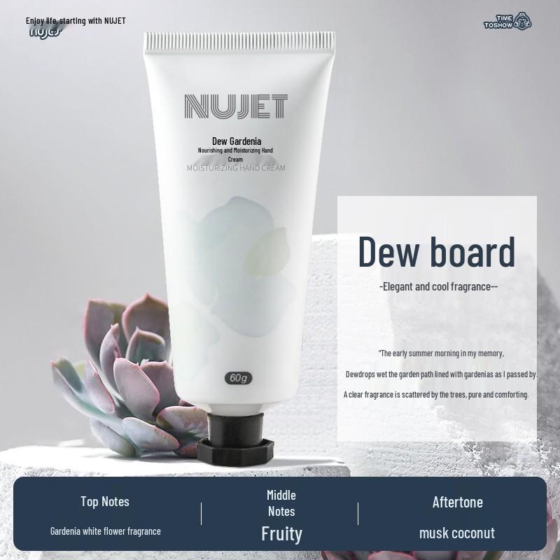 NUJET Snow Melt Fragrance Hand Cream Set: Sea Salt, Rose, Gardenia - 3 pcs, 60g each. Moisturizing & Hydrating Formula for Women.