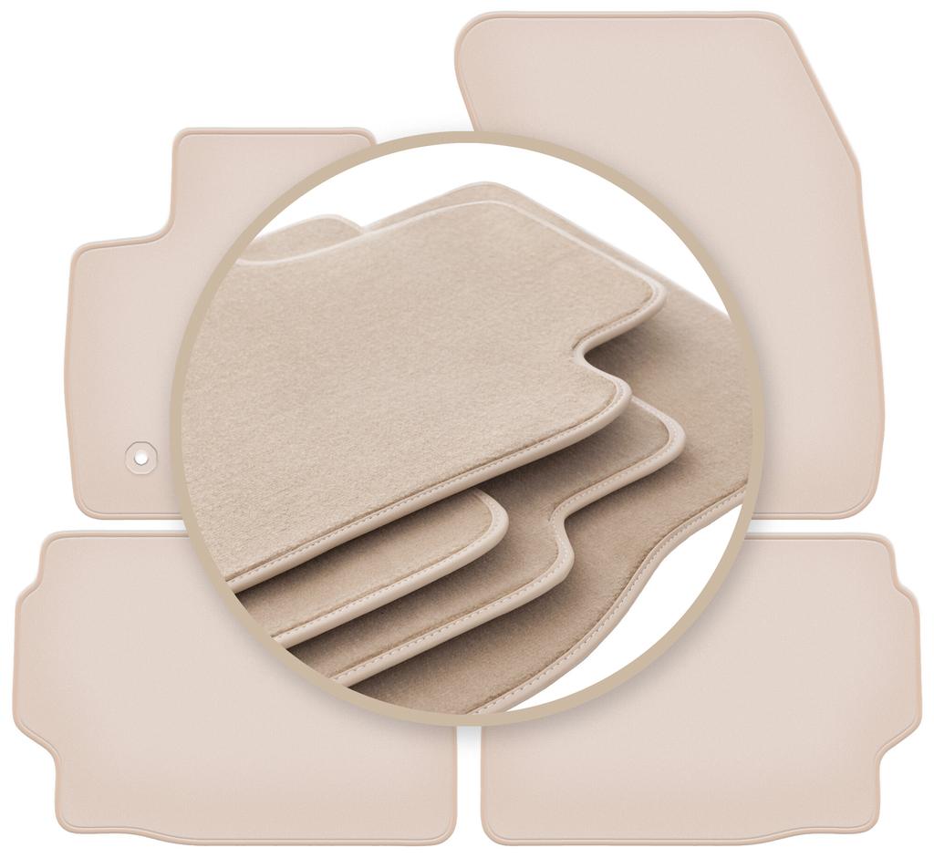 PREMIUM beige floor mats for: Ford Mondeo MK5 sedan, station wagon 2015-