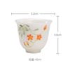 1pc/lot White Porcelain Hand-painted Flowers Teacup Vintage Tea Bowl Water Jug Meditation Cup Jianzhan Tableware Supplies 11ml