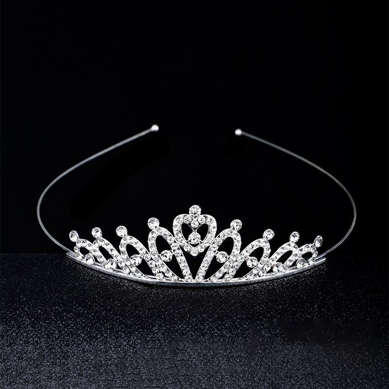 

1 шт. Хрустальные изысканные стразы Детские украшения для девочек Подарки Аксессуары для волос Свадебные тиары Корона королевы принцессы Женский ободок I