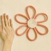 2pcs/set Handmade Cotton Rope Woven Flower Wall Decor Minimalist Home Living Room Bedroom Wall-Mounted Floral Decoration
