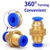 5 Stück 4mm 6mm 8mm 10mm 12mm Außendurchmesser Schlauch PM Gerade Pneumatik Luftverschraubungen Durchgangsverschraubung Push-To-Connect Schnellverschluss-Stecker