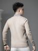 European Trendy Brand V-Neck Fake Two-Piece Sweater for Men, 2025 Autumn and Winter New Solid Color Knitwear, Warm Knitted Sweater