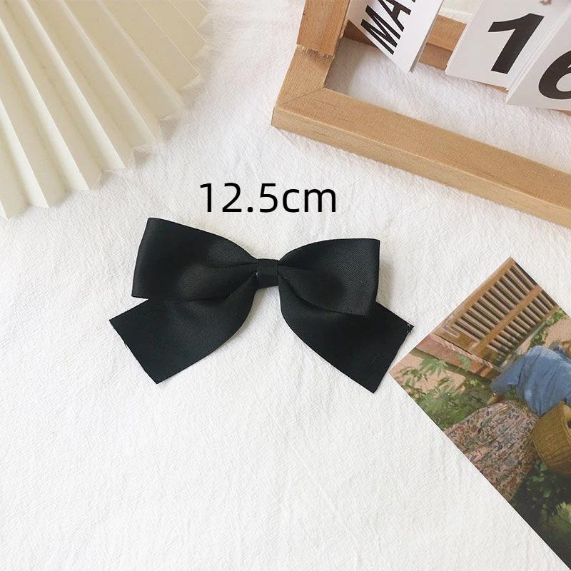 Black Bow Brooch With Ribbon And Safety Pin Simple Corsage Women'S Clothing Accessories Fashion Jewelry