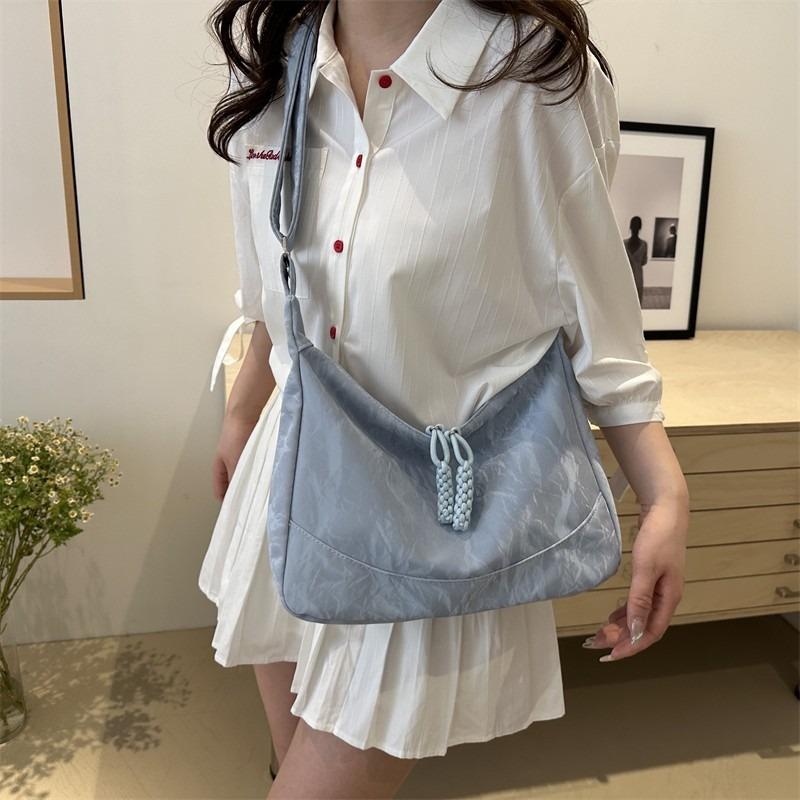 New Casual Fashion Trendy Simple Messenger Bag Simple Large Capacity Underarm Shoulder Bag Women