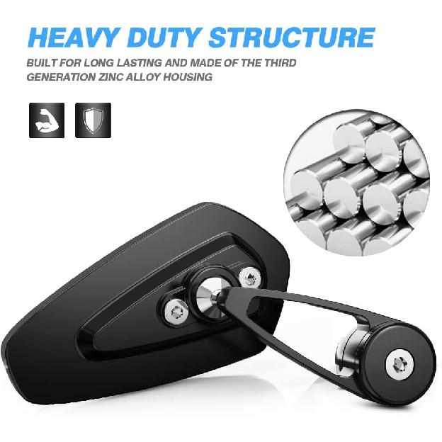 MICTUNING Motorcycle Mirrors - 7/8" (22Mm) Bar End Rear View Mirrors Compatible With Most Honda Grom, Yamaha, Kawasaki, Ducati, Suzuki And More