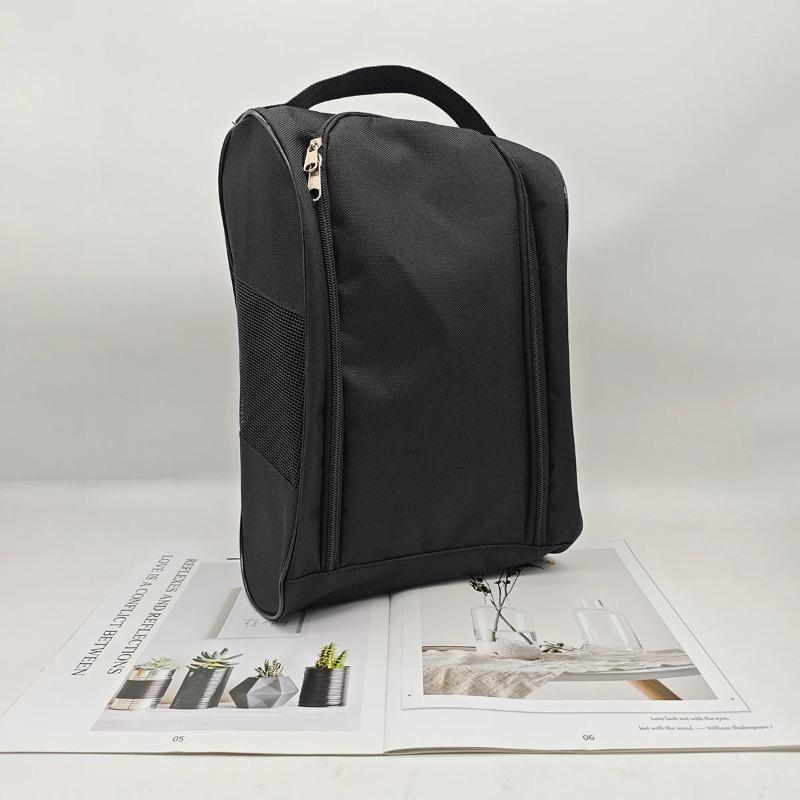Breathable Portable Golf Shoe Bag Lightweight Oxford Cloth Handbag Dustproof Sports Carrier for Football Tennis Shoes