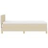 Box Spring Bed with Cushions and Adjustable Headboard Cream 80 x 200 cm Fabric