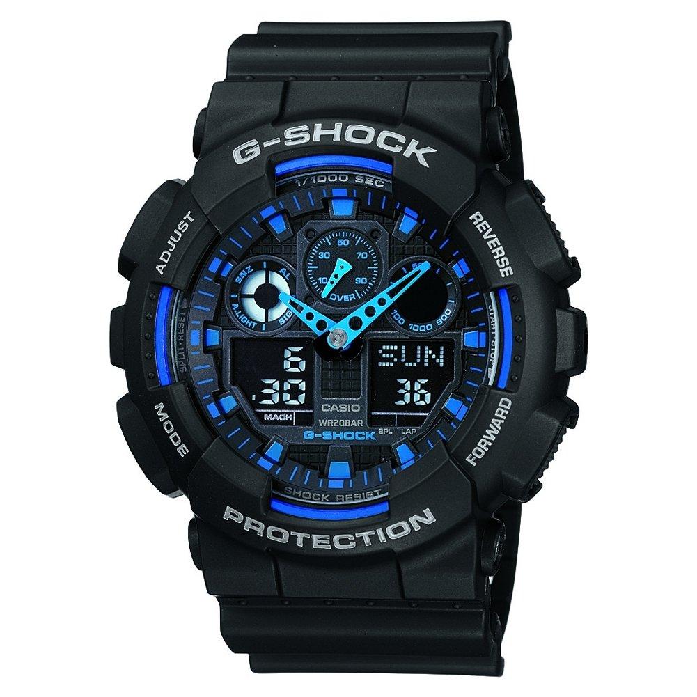 

Часы Casio Черные x Синие G-SHOCK Мужские GA-100-1A2ER (Импортный)