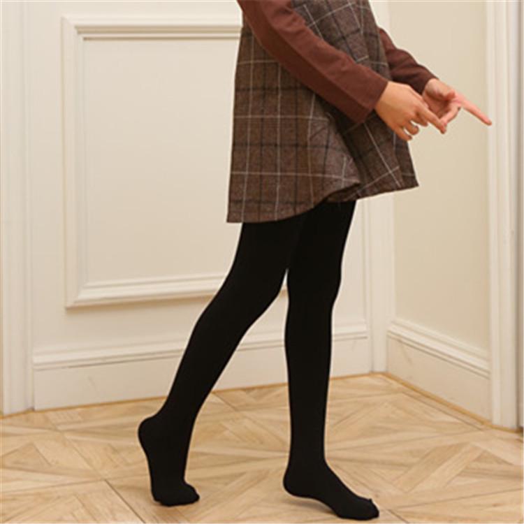 Meia-calça de dança de veludo de pelúcia infantil: Meia-calça branca de alta elasticidade para outono/inverno, apresentação de ano novo.