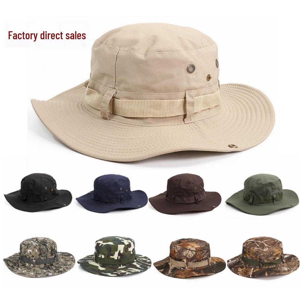 Double-Sided Outdoor Wide Brim Bucket Hat for Fishing, Hiking, and Sun Protection