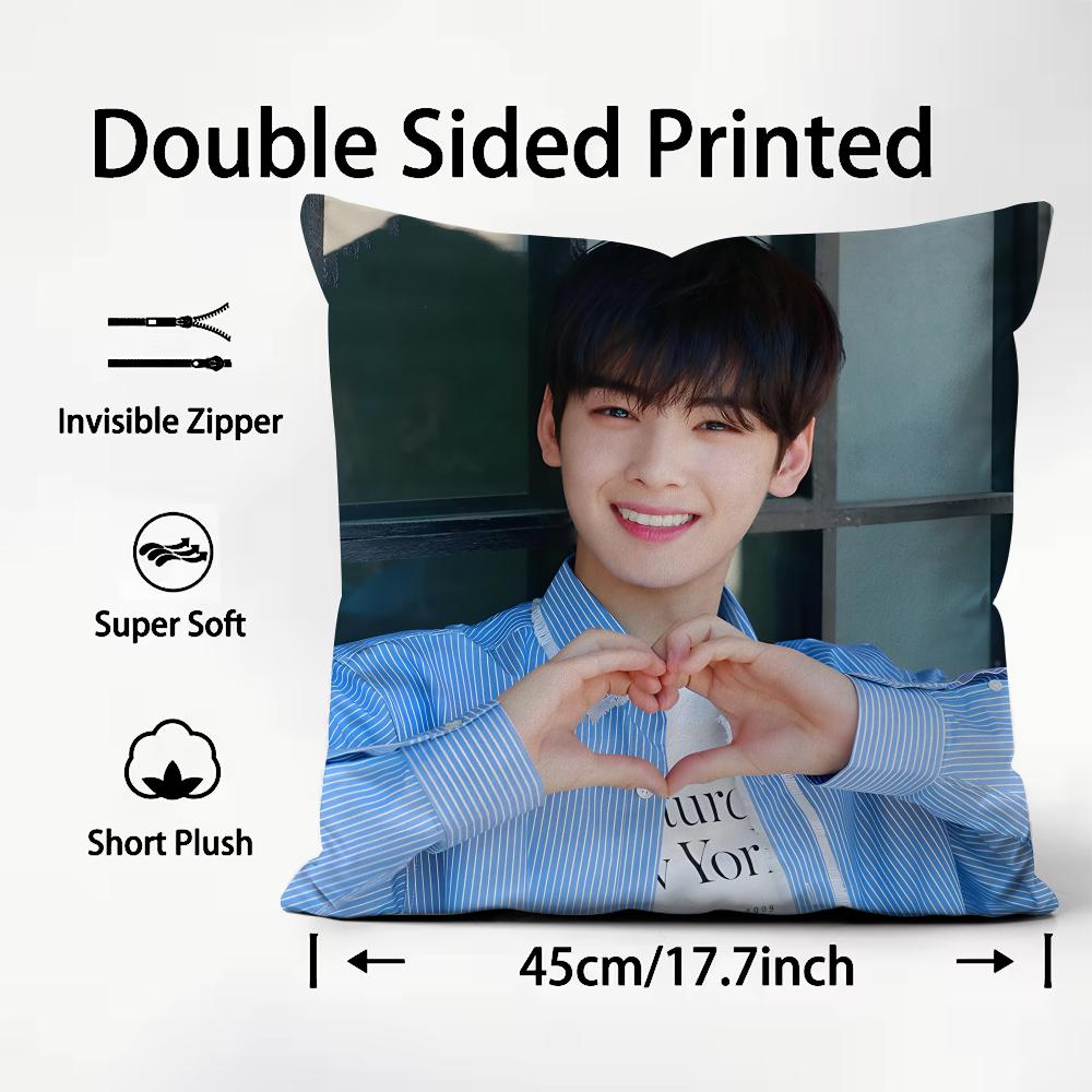 

CCha EunN WWoo Star Cushion Cover Plush Fabric Soft DoubleSided Printed Sofa Warm Winter Home Child Gift Pillow Case 30x30cm